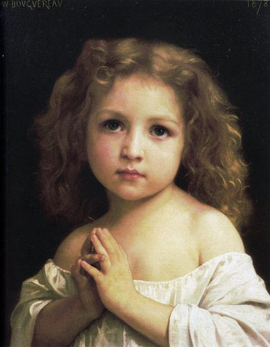 Oração (William-Adolphe Bouguereau) - Reprodução com Qualidade Museu