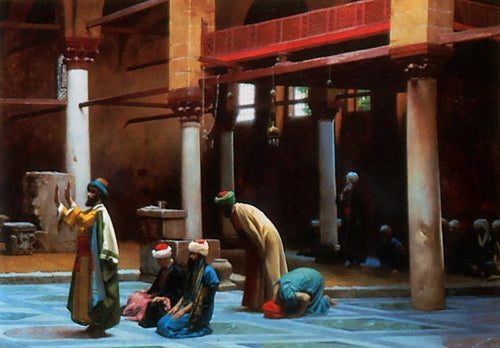 Oração em uma mesquita (Jean-Leon Gerome) - Reprodução com Qualidade Museu