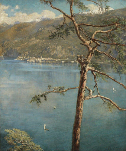 Uma vista do lago de Como (John Collier) - Reprodução com Qualidade Museu