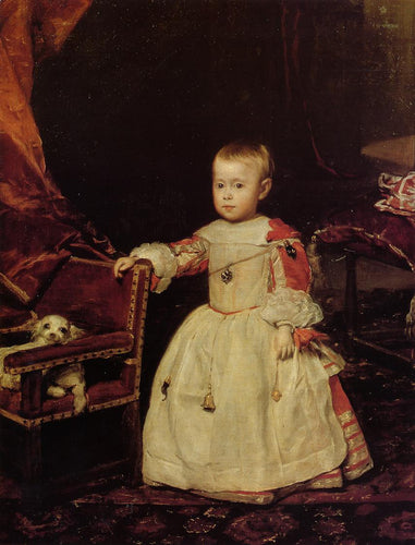Príncipe Philip Prosper, filho de Philip IV (Diego velázquez) - Reprodução com Qualidade Museu