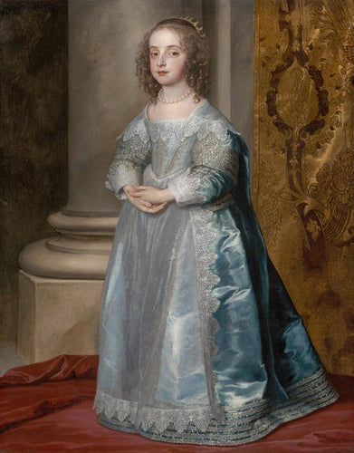 Princesa Maria, filha de Carlos I (Anthony van Dyck) - Reprodução com Qualidade Museu