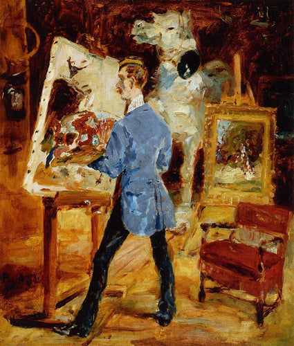 Princeteau em seu estúdio (Henri de Toulouse-Lautrec) - Reprodução com Qualidade Museu