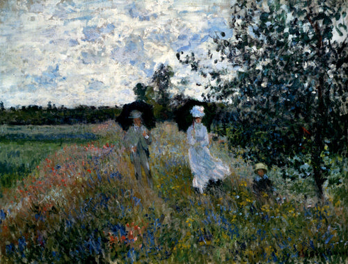 Passeio perto de Argenteuil (Claude Monet) - Reprodução com Qualidade Museu