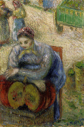 Comerciante de abóbora (Camille Pissarro) - Reprodução com Qualidade Museu
