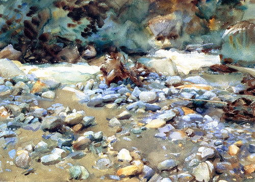 Purtud, leito de uma torrente de geleira (John Singer Sargent) - Reprodução com Qualidade Museu