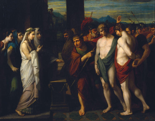 Pílades e Orestes trazidos como vítimas antes de Ifigênia - Replicarte