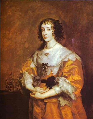Rainha Henrietta Maria (Anthony van Dyck) - Reprodução com Qualidade Museu