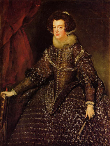 Rainha Isabel da Espanha, esposa de Filipe IV (Diego velázquez) - Reprodução com Qualidade Museu