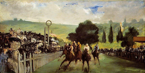 Corridas em Longchamp (Edouard Manet) - Reprodução com Qualidade Museu