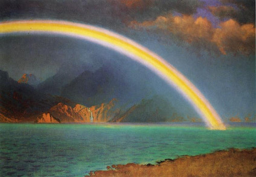 Rainbow Over Jenny Lake, Wyoming (Albert Bierstadt) - Reprodução com Qualidade Museu