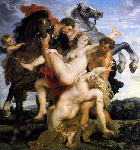 Estupro das Filhas de Leucipo (Peter Paul Rubens) - Reprodução com Qualidade Museu