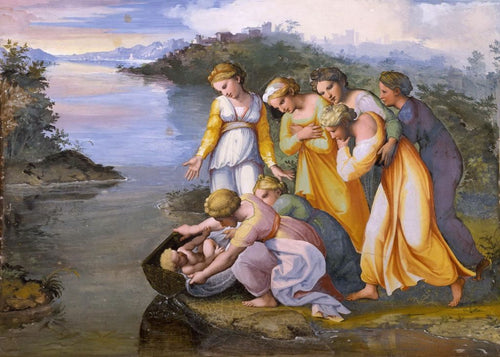 Moisés salvo da água (Rafael) - Reprodução com Qualidade Museu