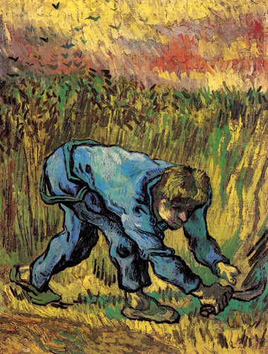 Ceifador com foice (Vincent Van Gogh) - Reprodução com Qualidade Museu