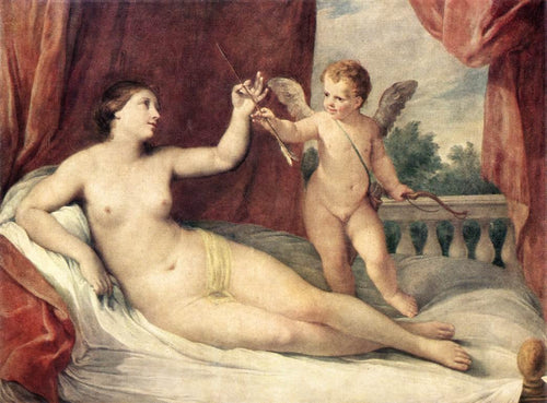 Vênus reclinado com cupido