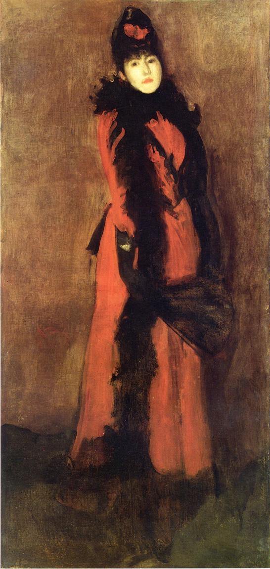 Vermelho e preto - o ventilador (James Abbott McNeill Whistler) - Reprodução com Qualidade Museu