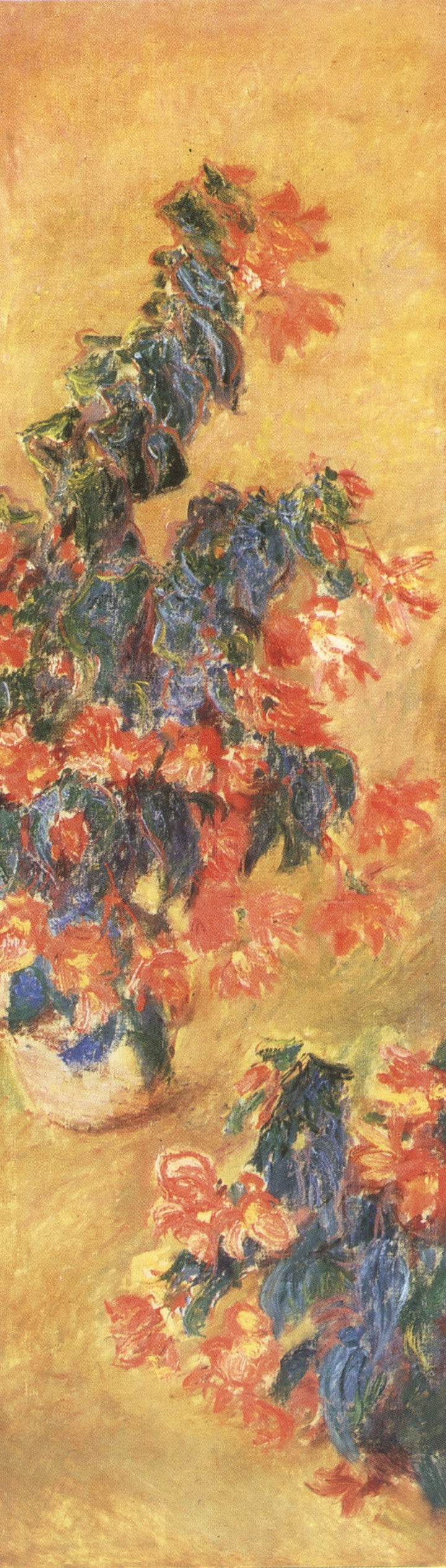 Azaléias vermelhas em uma panela (Claude Monet) - Reprodução com Qualidade Museu