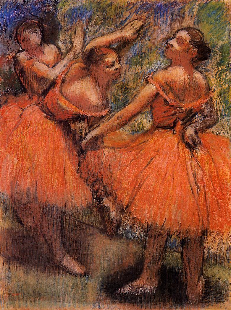 Saias de balé vermelhas (Edgar Degas) - Reprodução com Qualidade Museu