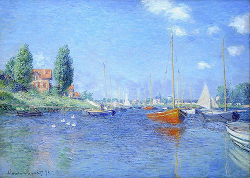Barcos Vermelhos, Argenteuil (Claude Monet) - Reprodução com Qualidade Museu