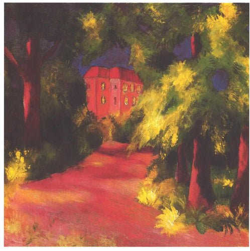 Red House In Park - Replicarte