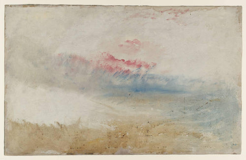 Céu vermelho sobre uma praia (Joseph Mallord William Turner) - Reprodução com Qualidade Museu