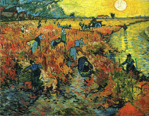 The Red Vineyard (Vincent Van Gogh) - Reprodução com Qualidade Museu