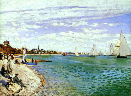 Regatta em Sainte-Adresse (Claude Monet) - Reprodução com Qualidade Museu