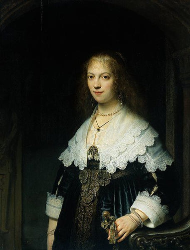 Retrato de Maria Trip (Rembrandt) - Reprodução com Qualidade Museu
