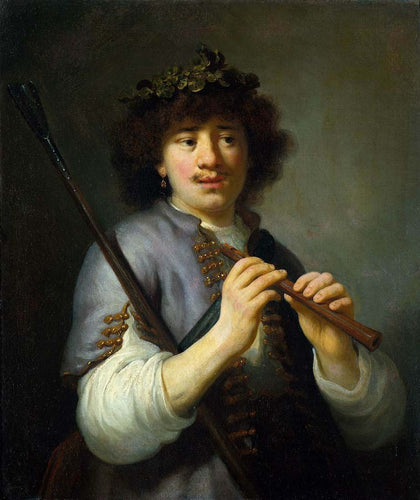 Rembrandt como pastor (Rembrandt) - Reprodução com Qualidade Museu