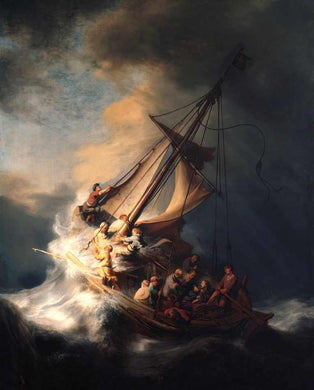 A tempestade no mar da Galiléia (Rembrandt) - Reprodução com Qualidade Museu
