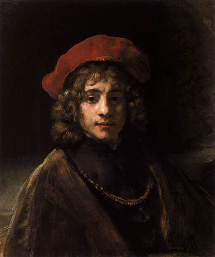 Titus Van Rijn em um hábito de monges (Rembrandt) - Reprodução com Qualidade Museu