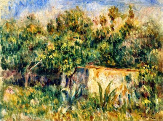 Paisagem com cabine (Pierre-Auguste Renoir) - Reprodução com Qualidade Museu