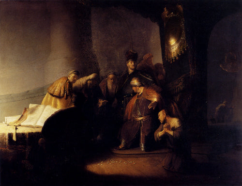 Judas Arrependido, Devolvendo as Trinta Peças de Prata (Rembrandt) - Reprodução com Qualidade Museu