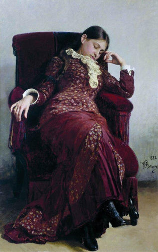 Descanso. Retrato de Vera Repina, a esposa do artista