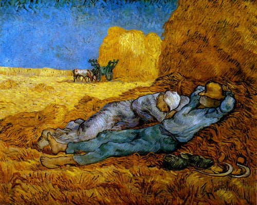 Trabalho de descanso, depois do painço (Vincent Van Gogh) - Reprodução com Qualidade Museu