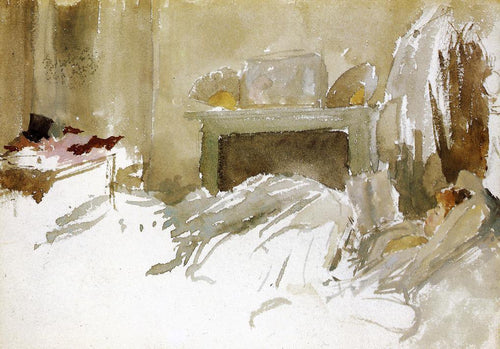 Descansando na cama (James Abbott McNeill Whistler) - Reprodução com Qualidade Museu