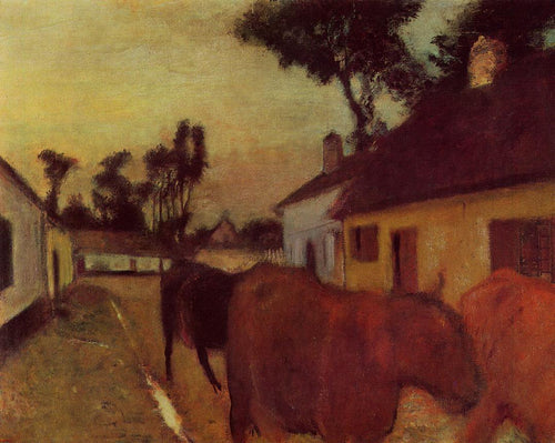 Retorno do rebanho (Edgar Degas) - Reprodução com Qualidade Museu