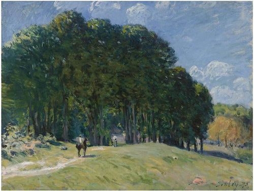 Cavaleiro à beira da floresta (Alfred Sisley) - Reprodução com Qualidade Museu