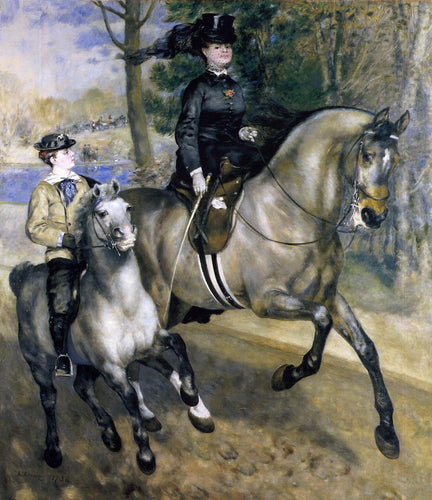 Passeios no Bois De Boulogne (Pierre-Auguste Renoir) - Reprodução com Qualidade Museu