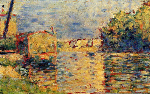 Rivers Edge (Georges Seurat) - Reprodução com Qualidade Museu