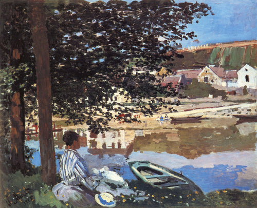 Cena do rio em Bennecourt (Claude Monet) - Reprodução com Qualidade Museu