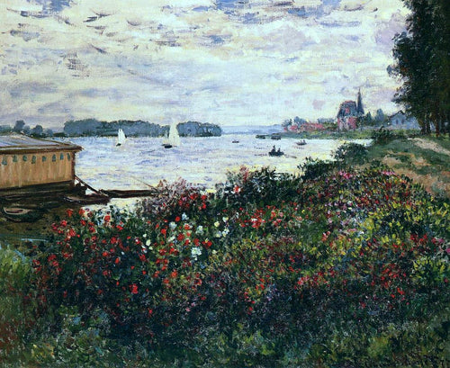Margem do rio em Argenteuil (Claude Monet) - Reprodução com Qualidade Museu