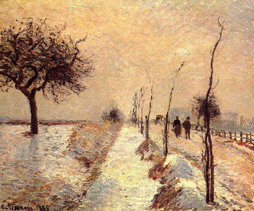 Estrada em Eragny, inverno (Camille Pissarro) - Reprodução com Qualidade Museu