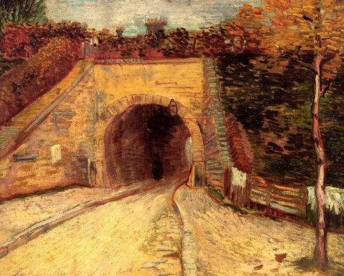 Estrada com passagem subterrânea - O viaduto (Vincent Van Gogh) - Reprodução com Qualidade Museu