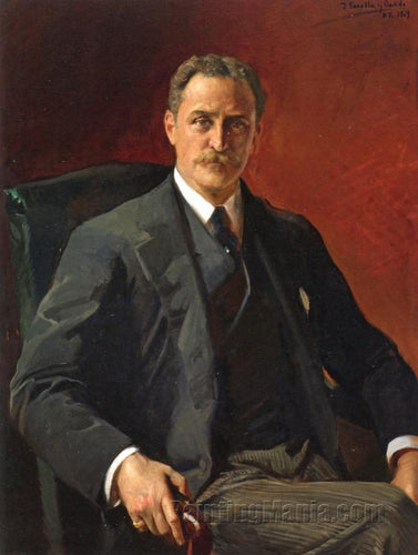 Robert Bacon, 39º Secretário de Estado do Presidente Theodore Roosevelt (Joaquin Sorolla) - Reprodução com Qualidade Museu
