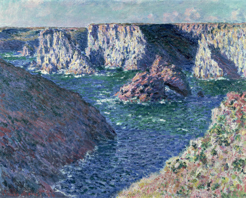Rochas em Belle-Ile (Claude Monet) - Reprodução com Qualidade Museu