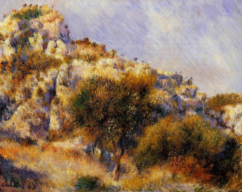 Rocks At Lestaque (Pierre-Auguste Renoir) - Reprodução com Qualidade Museu