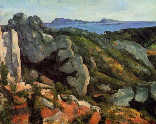 Rocks At Lestaque (Paul Cézanne) - Reprodução com Qualidade Museu