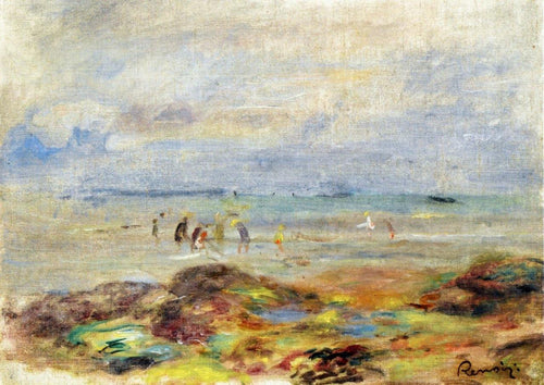 Pedras com pescadores de camarão (Pierre-Auguste Renoir) - Reprodução com Qualidade Museu