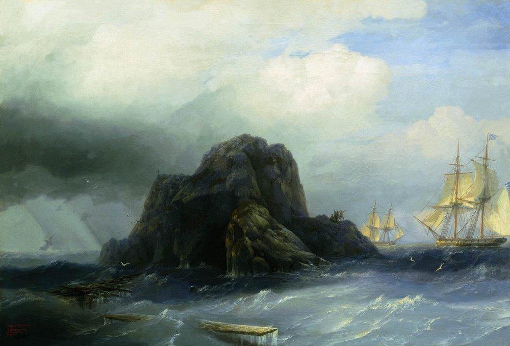 Rocky Island (Ivan Aivazovsky) - Reprodução com Qualidade Museu