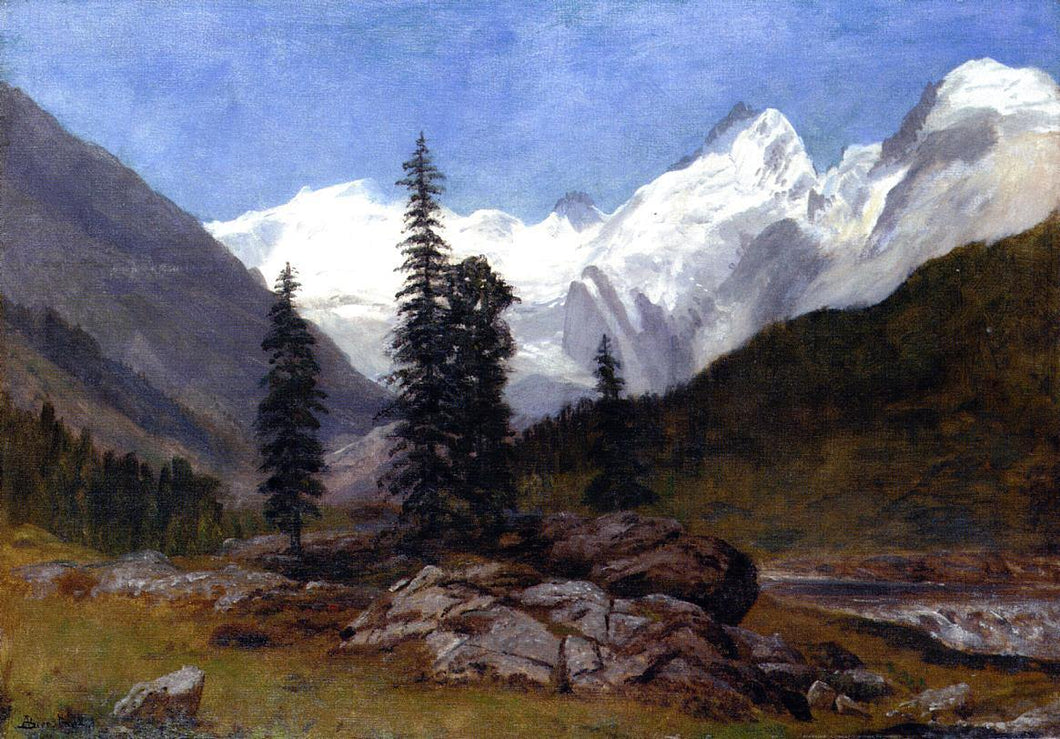 Montanha rochosa (Albert Bierstadt) - Reprodução com Qualidade Museu